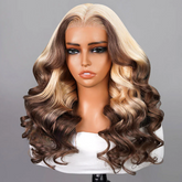 Reverse Blonde #30 Mix Color Loose Body Wave Wigs 100% Human Hair